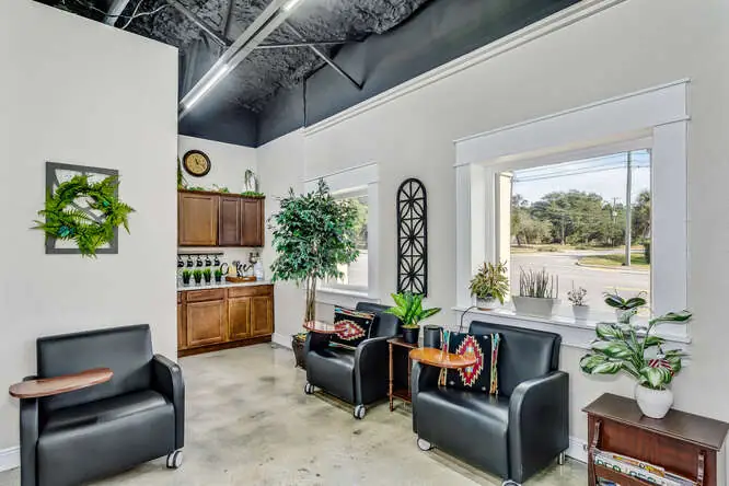 WorkSpace225 reception and professional common area in Pensacola, Florida